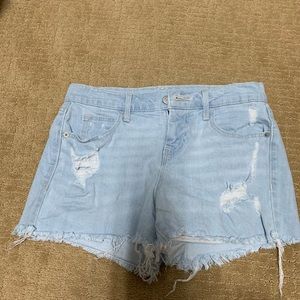 Old Navy frayed and distressed denim shorts